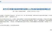 2024年深圳人才引进补贴