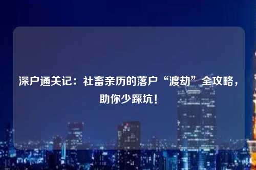 深户通关记：社畜亲历的落户“渡劫”全攻略，助你少踩坑！