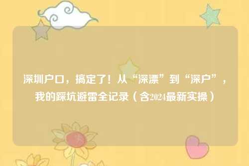 深圳户口，搞定了！从“深漂”到“深户”，我的踩坑避雷全记录（含2024最新实操）